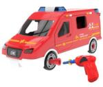 Magic Toys DIY csináld magad összeszerelhető tűzoltóautó fény és hang effektekkel 63db-os készlet