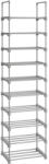 SONGMICS Cipőtároló Polc - 10 Szintes - 45 x 174 cm Szürke