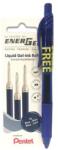 Pentel Zseléstollbetét csomag, 0, 35 mm, PENTEL"EnerGel LR7", ajándék zseléstollal, kék (PENLR73CPR) - tintasziget