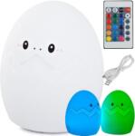 VERK GROUP noční RGB lampička dotyková vajíčko USB s dálkovým ovládáním (34148)