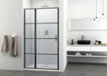 Sanotechnik Zuhanyajtó, Sanotechnik Elite Black 120x195 K120B - mozaikkeramia