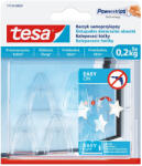 tesa Akasztó öntapadós műanyag 0, 2 kg teherbírású 5 darab/bliszter Tesa Powerstrips átlátszó (47025) - irodaszerpiac