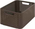Keter Rattan hatású kosár, 18l, sötétbarna, CURVER Style M (CSCR18SB) (205844)
