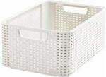 Keter Rattan hatású kosár, 18l, törtfehér, CURVER