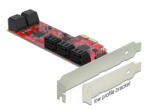 Delock Adaptor DELOCK Placă PCI Express x2 > 10 x SATA 6 Gb/s internă - Factor de formă cu profil redus (89384)