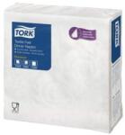 Tork Szalvéta, 1/4 hajtogatott, 1 rétegű, 39x39 cm, Premium, TORK "Textile Feel Elegance Dinner", fehér (khh327) - irodaszer