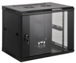 Manhattan Rackszekrény - 19" fali kivitel (20U, 994 (h) x 600 (w) x 600 (d) mm, Összeszerelt, Fekete) (712057) - securezone