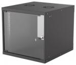 Manhattan Rackszekrény - 19" fali kivitel (9U, 560 (L) x 540 (W) x 487 (H) mm, IP20, Flatpack, Fekete) (714808) - digitalgo