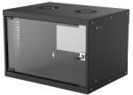 Manhattan Rackszekrény - 19" fali kivitel (6U, 353 (h) x 540 (w) x 400 (d) mm, IP20, Flatpack, Fekete) (714143) - iconink