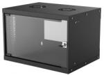 Manhattan Rackszekrény - 19" fali kivitel (6U, 353 (h) x 540 (w) x 400 (d) mm, IP20, Flatpack, Fekete) (714143) - digitalgo