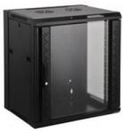 Manhattan Rackszekrény - 19" fali kivitel (6U, 370 (h) x 570 (w) x 450 (d) mm, Flatpack, Fekete) (711715) - digitalgo