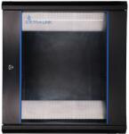 Extralink 19" 12U Fali Rack Szekrény - 600x600 mm, Fekete - fizz - 57 840 Ft