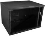 S-Link 19" 7U Fali Rack Szekrény - 530x400 mm, Fekete