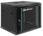 Qoltec Fali Rack Szekrény - 9U, 19", 600x500 mm, Fekete (54466)