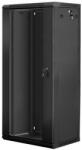 Lanberg 19'' 27U 600x450mm Fekete (Üvegajtó) Fali Rack szekrény