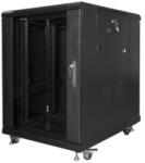 Lanberg FF01-6815-12B Álló Rack Szekrény - 15U, 19", 600x800 mm, Fekete (FF01-6815-12B)