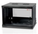 TECHLY I-CASE EL-1006B32 Állvány 6U Falra Szerelhető Állvány Fekete