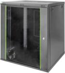 ASSMANN DN-19 SW Fali Rack Szekrény - 19", 16U, 600x600 mm, Fekete (DN-19 16U-6/6-EC-SW)