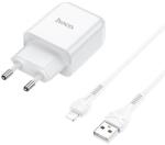 hoco. Incarcator Retea cu Cablu Lightning HOCO N2, 10W, 2.1A, 1 x USB-A (Alb)