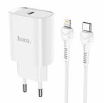 hoco. Incarcator Retea Cu Cablu Lightning Hoco N14 20W 3A 1 x USB-C Alb (inc/hoco/n14/light/a)