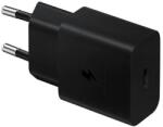 Samsung hálózati töltő Type-C aljzat (15W, PD gyorstöltő) FEKETE EP-T1510NBEGEU (EP-T1510NBEGEU)