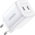 UGREEN Nexode hálózati töltő, 2x USB-C, PD3.0, QC4.0, GaN, 45W (fehér) (15327) - blacktip