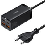 Baseus GaN3 Pro univerzális hálózati töltő CCGP000101, 2x USB + 2x Type-C, 100W, Fekete (BAS209053)