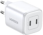 UGREEN Gyorstöltő GaN 2 x USB-C 45W QC PD Ugreen CD294 - fehér
