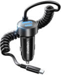 Choetech 2603382 Kétportos Autós Töltő Tc0030 65w 1c1a Spirálkábellel 1, 2m