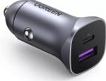 UGREEN Incarcator Auto UGREEN CD130, 30W, 3A, 1 x USB-A - 1 x USB-C, Gri