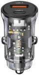 USAMS CC164CC01 30W USB/Type-C fekete autós töltő (CC164CC01)
