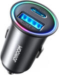 JOYROOM JOYROOOM JR-CCN04 60W Încărcător auto 1x USB + 1x USB Tip-C negru