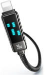 USAMS SJ743USB02 Meteor Series Type-C - Lightning kábel 30W 120cm - fekete