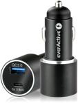 everActive Cc-20Q Usb-C / Usb-A Autós Töltő - 5V / 3A , Fekete (CC-20Q)