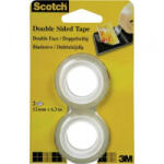3M Kétoldalas ragasztószalag, Scotch® (H x Sz) 6.3 m x 12 mm átlátszó FT-5100-4927-1 3M, tartalom: 2 tekercs - aqua