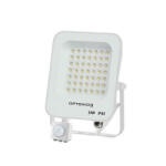 OPTONICA Mozgásérzékelős Led Reflektor - Ultra Slim, SMD, IP65, 30 Watt, Hideg Fehér, Fehér Ház