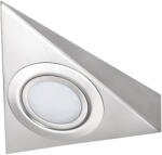 Kanlux G4, 130x130 mm, matt króm színű, acél házas, háromszög alakú bútorvilágító spot lámpatest, ZEPO (4381)
