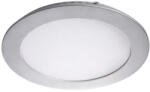Kanlux süllyesztett lámpatest, 12W, 660 lm, Ø169 mm, 110°, 4000K, IP44, kerek, ezüst, alumínium házas, ROUNDA V2LED (28930)
