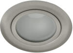 Kanlux 12V, 0, 8W, 42 lm, 3000K, Ø73 mm, matt króm színű, acél házas, kerek, meleg fehér bútorvilágító LED spot lámpatest, GAVI LED (19761)