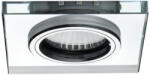 Kanlux GU10, IP20, 90x90 mm, ezüst, üveg házas, szögletes mennyezeti spot lámpatest, SOREN (24414)