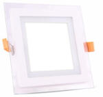 V-TAC Corp iluminat LED patrat incorporabil, 12W, 6400K, alb rece, sticla, V-TAC 4741 (SKU-4741)