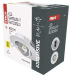 EMOS SIMMI LED spotlámpa 5W 450lm IP20 term. fehér (ZD3122)
