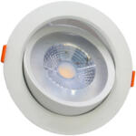 TRACON DLCOB9WW Beépíthető álmennyezeti LED lámpatest, forgatható 200-240 V, 50Hz, 9W, 3000K, 630lm, 38°, IP20, EEI=G (DLCOB9WW)