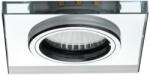 Kanlux GU10, IP20, 90x90 mm, ezüst, üveg házas, szögletes mennyezeti spot lámpatest, SOREN (24413)