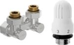 Mexen G04 kétcsöves termosztatikus készlet DN50, szögletes 1/2"x16 mm, nikkel - W911-016-948-01 (W911-016-948-01)