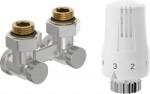 Mexen G01 termosztatikus kettős cső DN50 készlet, szögletes 1/2"x3/4", nikkel - W911-012-918-01 (W911-012-918-01)
