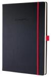 Sigel Conceptum Red Edition Jegyzetfüzet - Exkluzív, A4, Kockás, 97 Lap, Keményfedeles, Fekete/ Piros (SICO660)