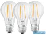 OSRAM Base átlátszó üveg búra/6, 5W/806lm/4000K/E27/dobozos LED körte izzó 3 db (LED BASE CL A 60 FIL 6.5W 4000K E27 X3)