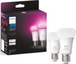 Philips intelligens RGB LED izzós csomag, 2 db, Bluetooth, Zigbee, A60, E27, 9W (75W), 806-1100 lm, fehér és színes fény