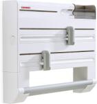 Leifheit Suport pentru role de perete Leifheit Parat Plus ComfortLine Series, pentru fiecare bucatarie, dozator de taiere dovedit pentru aluminiu si folie alimentara, taietor de folie cu cutit special, alb (25
